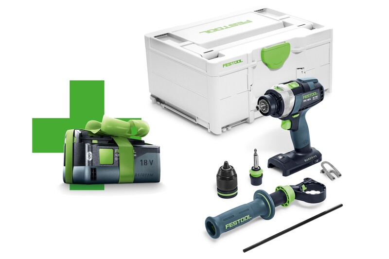 Festool Berbequins – aparafusadoras de percussão a bateria QUADRIVE TPC 18/4 I-Basic-5,0